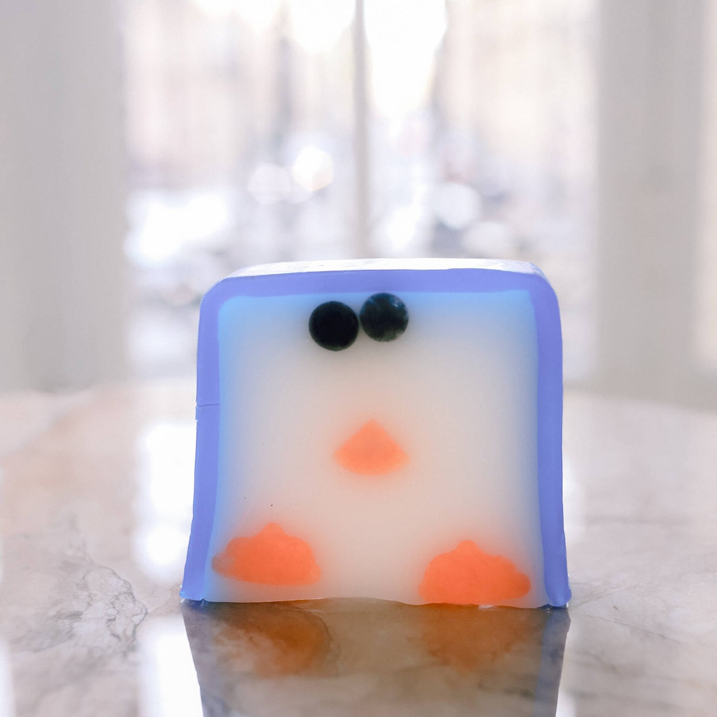 Tranche de savon pingouin